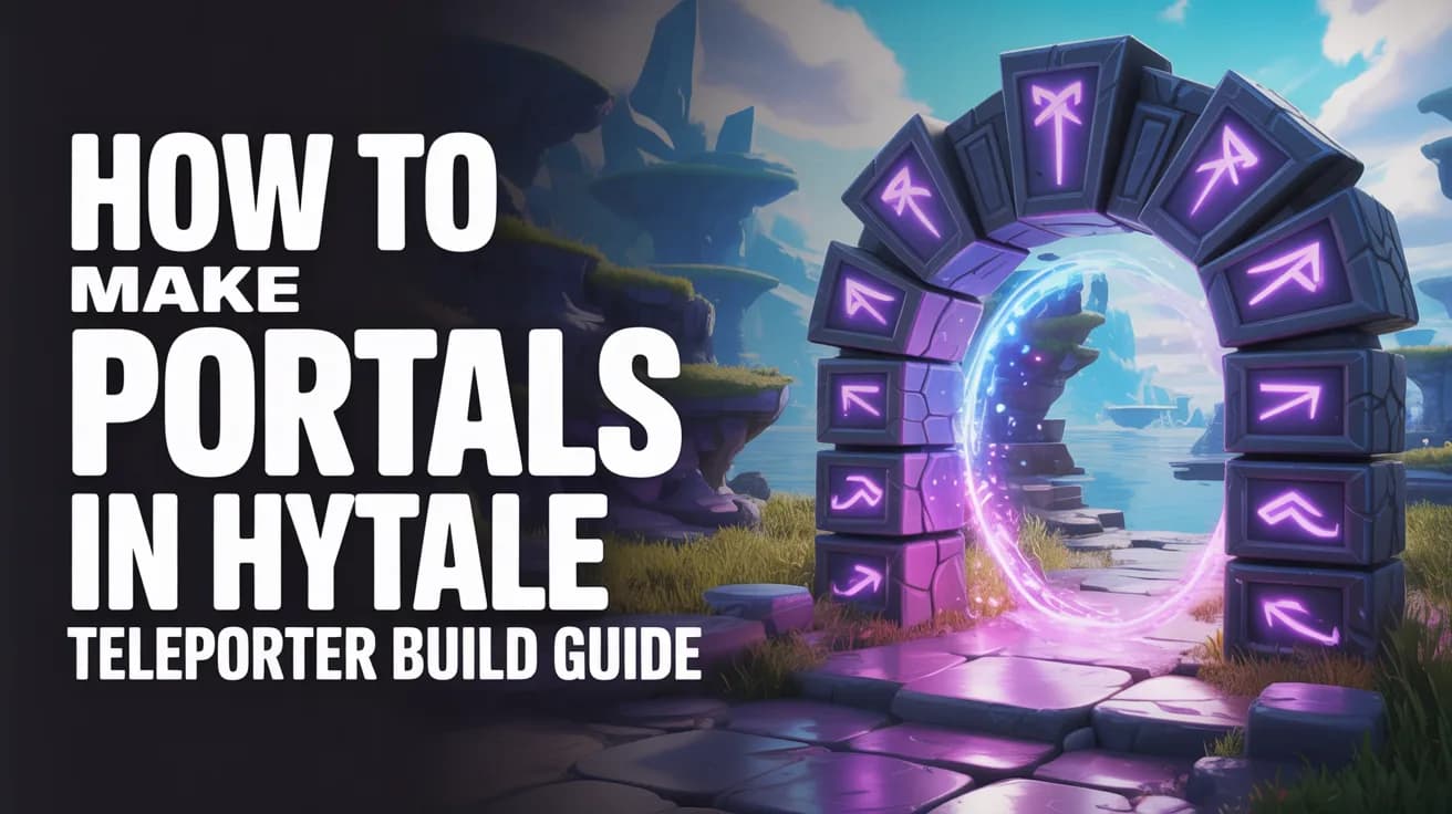 How to Make Portals in Hytale - Teleporter Build Guide